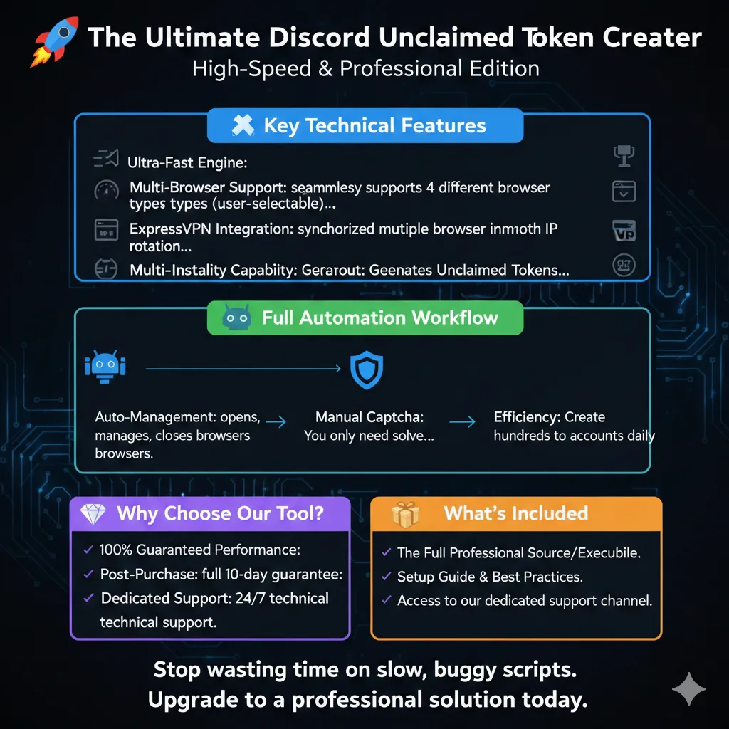 🚀 The Ultimate Discord Unclaimed Token Creator | High-Speed & Professional Edition