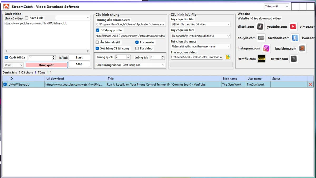 Phần Mềm Download Video StreamCatch