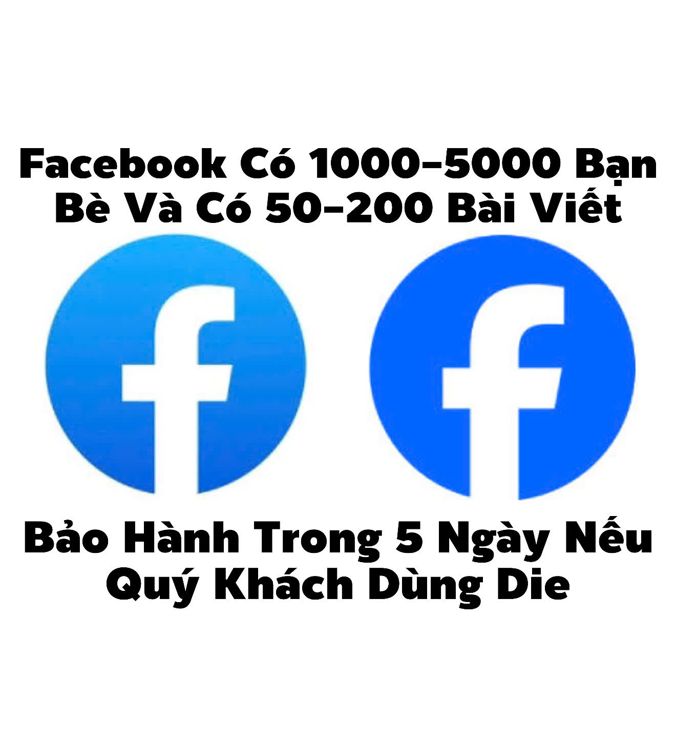 Facebook Vip Có 1000-5000 Bạn Bè Và Rất Nhiều Bài Viết 50-200 Bài Viết Dùng Siêu Trâu, Bảo Hành 5 Ngày Nếu Dùng Die