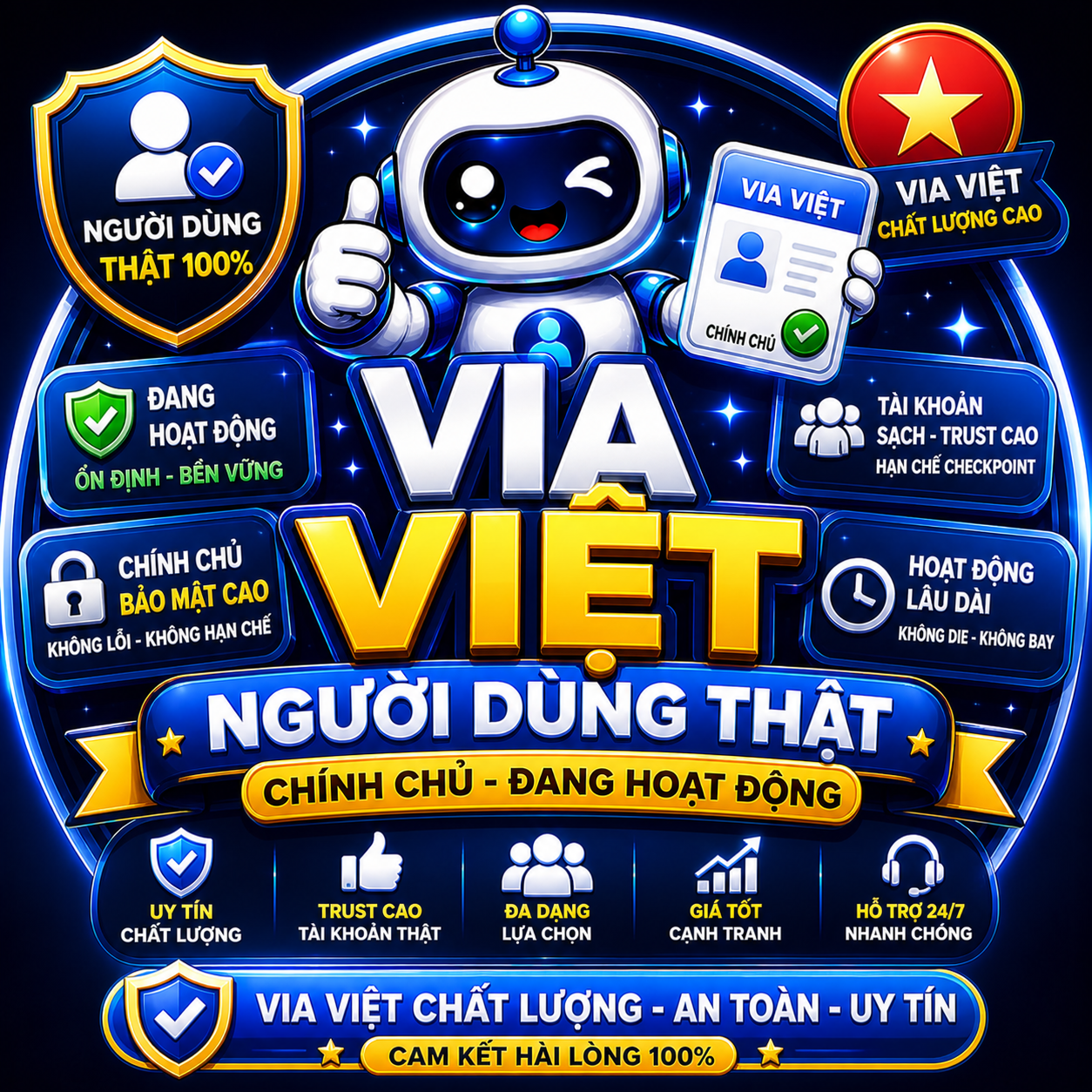 VIA VIỆT CỔ NGƯỜI DÙNG THẬT CHÍNH CHỦ ĐANG HOẠT ĐỘNG FACEBOOK